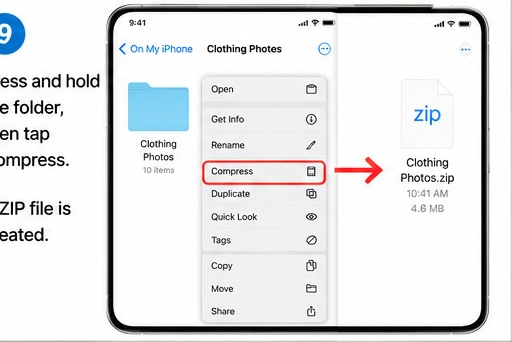 iPhone ZIP Step 9 screenshot